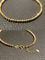 Gelang Manik Emas Asli 18K AU750 Grosir Xinfly untuk Wanita, Perhiasan Emas Murni Anti Air untuk Remaja Putri, Laris Manis