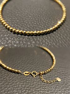 Xinfly Wholesale 18K AU750 Real Gold <b>Beaded</b> <b>Bracelet</b> for Women Waterproof Pure Gold Girls Jewelry Hot Sale - Product Image 4