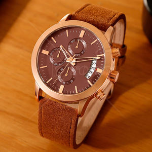 <span class=keywords><strong>42mm</strong></span> boîtier en argent cadran bleu personnalisé hommes montre à Quartz liste de prix chronographe chaud montre en cuir - Product Image 5