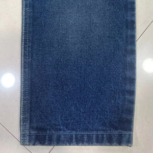 Tela Brocada Acrílica Reforzada Azul Índigo 100% Blanqueada Lisa No Tejida de Alta Calidad para Costura DIY y Diseño de Moda - Product Image 1