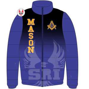 Veste matelassée maçonnique Master Mason Veste matelassée sur mesure Veste matelassée maçonnique avec logo brodé sur mesure pour hommes - Product Image 1