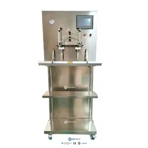 Mobotech Vertical Double-head Pneumatic External Pumping Inflatable Vacuum Packaging Sealing Machine Use with Nitrogen