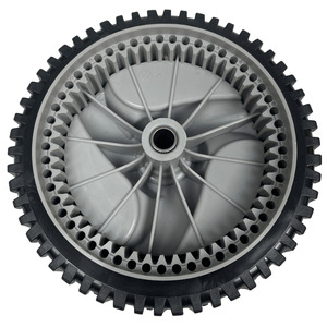 Rueda de Repuesto para Cortacésped de 8 Pulgadas, Neumático de Goma Sólida, Llanta de PP Negra, Capacidad de Carga de 30 kg - Product Image 4