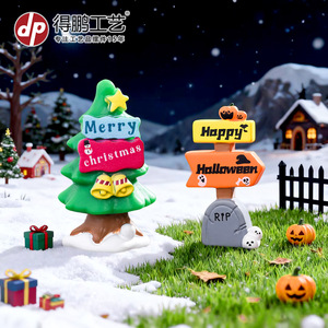 Ornement de décoration extérieur en résine Dp Halloween, accessoire décoratif pour fête à thème Happy Halloween - Product Image 3