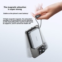 Batterie externe à charge rapide sans fil magnétique 15W et filaire 22,5W, 10000mAh, câble intégré, chargeur portable pour iOS Android