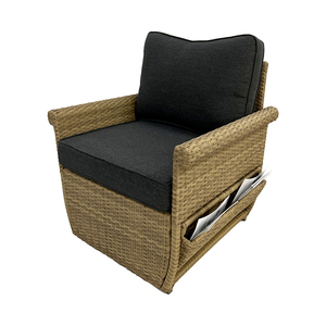 Sillón Individual de Ratán para Exteriores, Sofá Acolchado para Patio, Muebles para Balcón, Porche, Jardín, Terraza - Product Image 4