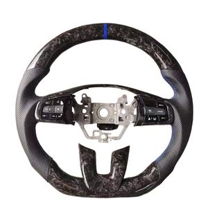 Volant de voiture personnalisé en fibre de carbone véritable et cuir <span class=keywords><strong>sport</strong></span> pour City GE6 GR8 GK5 8.5 Civic FA1 2011 2012 - Product Image 2