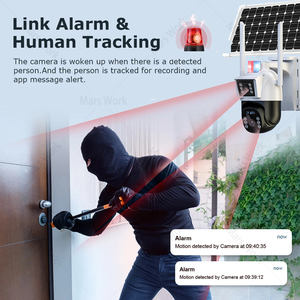 Hochwertige Ubox 4G SIM-Karte 8MP Dual Lens Solar Outdoor Bewegungs verfolgung PTZ PIR Spotlight Überwachungs kamera IP65 Zwei-Wege-Audio - Product Image 3