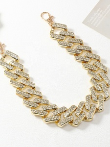 Tali tas rantai Chunky, nada perak akrilik berlapis mewah tali tas aksesori pernyataan gaya untuk tas dengan gesper tahan lama - Product Image 4