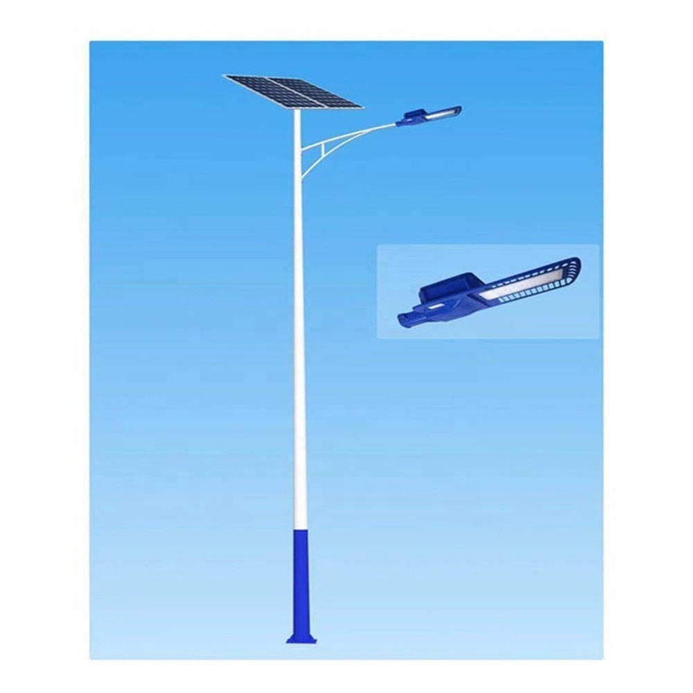 50w 80w 100W poste de Luz LED panel solar integrado farola solar mixta farola solar mixta farola solar