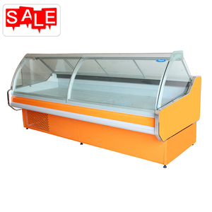 Cửa hàng bán thịt đường cong cửa kính Tủ đông thịt máy làm lạnh hiển thị tủ lạnh Máy làm lạnh để bán - Product Image 4