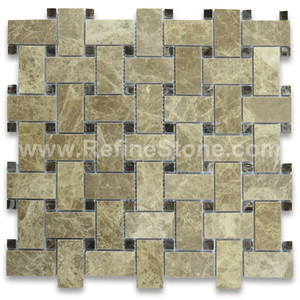 Panier en marbre blanc moderne RF Mosaïque tissée Dosseret RF Carrara Style pour murs intérieurs <span class=keywords><strong>Parquet</strong></span> Design Solution graphique - Product Image 5