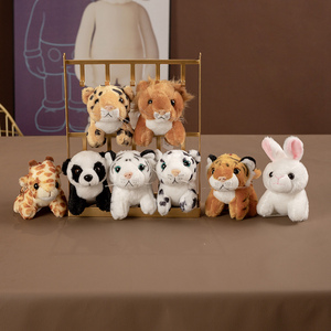 Llaveros de Peluche 3D con Diseños de Tigre, Panda y Jirafa, Tela Suave <span class=keywords><strong>para</strong></span> Bolsos y Llaves - Product Image 3