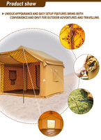 Tente gonflable en toile PVC 3*3m, grande tente, imperméable, tentes du désert