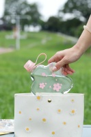 Pot en forme de fleur couvercle en liège cadeau souvenir de mariage Tritan sans BPA 500ml isolation thermique applicable boîte-cadeau écologique