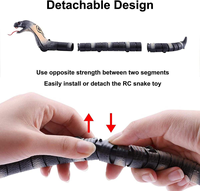 Jouet Serpent Cobra RC Électrique en Plastique à 2 Canaux avec Contrôle Infrarouge, Jouet Insecte Effrayant, Animal Mobile et Torsadant pour Farces d'Halloween