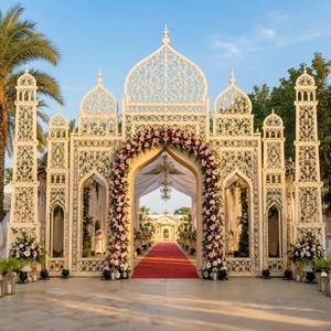Mandap de Lujo para Bodas, Decoración de Escenario para Ceremonias de Matrimonio Indias, Lugar para Eventos, Decoración Tradicional para Bodas - Product Image 3