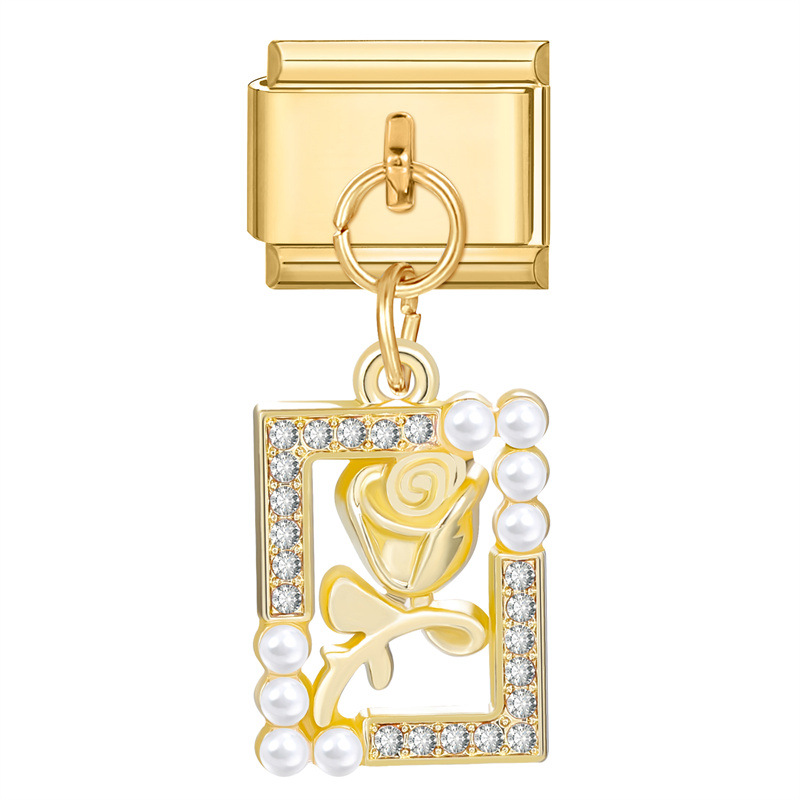 YWXH-51 - Bloc pendentif fond doré