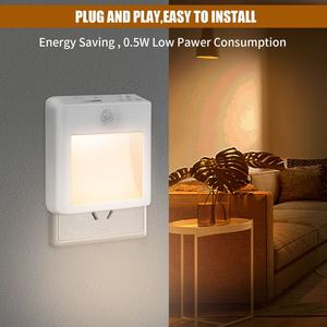 Veilleuse à capteur LED à 2 couleurs avec prise US, alimentée électriquement, idéale pour armoire, couloir, placard, livraison directe - Product Image 5