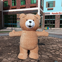 Mashable oso Tigre Husky conejo disfraz inflable gigante Panda Polar fresa oso peludo monstruo mascota promociones Polyfoam