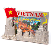 Cadre photo en métal souvenir personnalisé par le fabricant, en alliage de zinc, pays : Vietnam, Géorgie, Inde