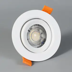 Lampu Sorot tersembunyi persegi bulat dapat disesuaikan lampu sorot bawah SMD 5w 7w lampu sorot langit-langit kabinet CCT fokus Mini LED lampu sorot LED