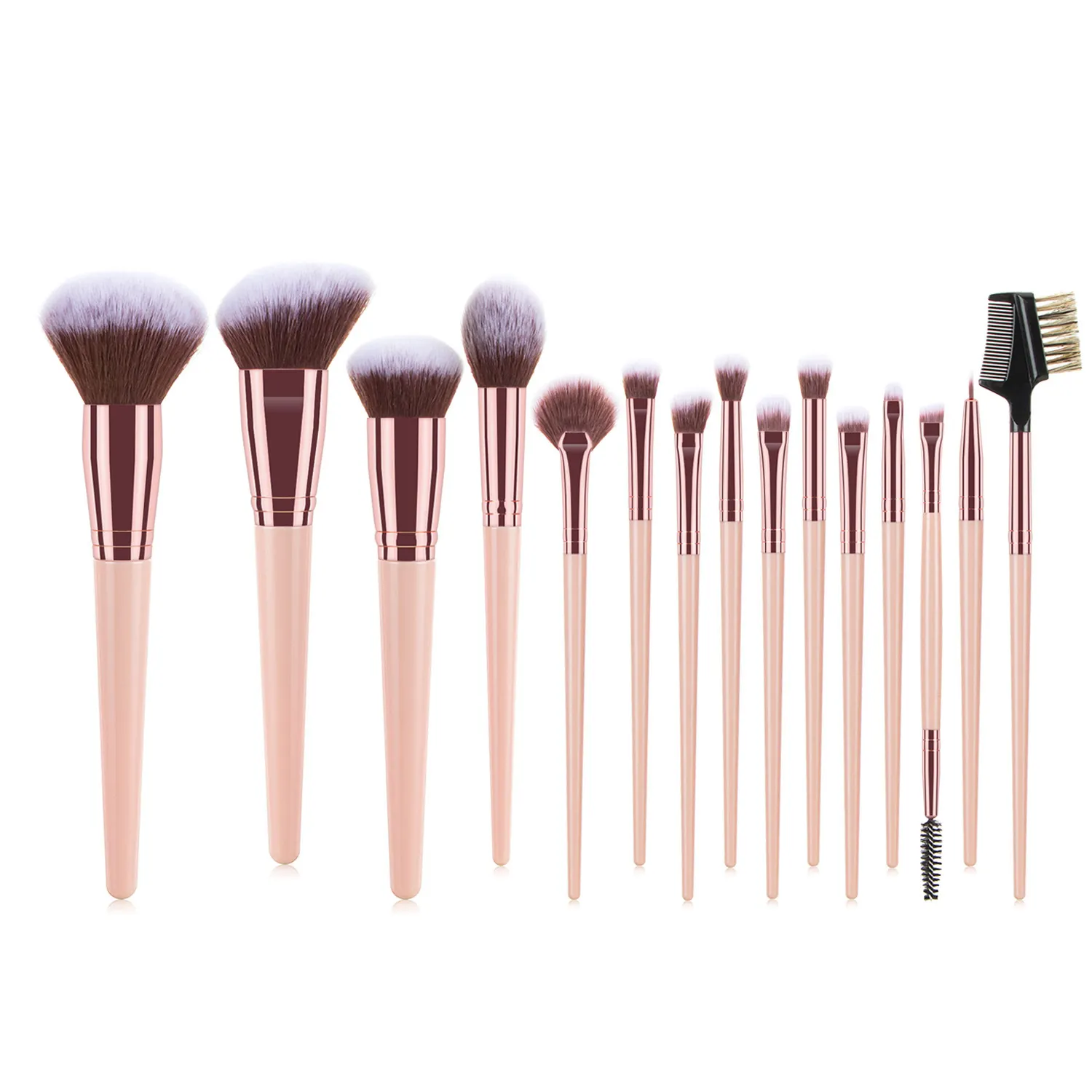 Newest design pink makeup brush vegan other bling makeup brush set for woman makeup
