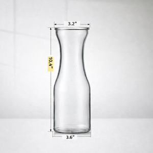 <span class=keywords><strong>Carafe</strong></span> à lait en verre transparent de 350 ml, 500 ml, 1000 ml avec logo personnalisé |   Bouteille à boisson épaisse et durable pour jus, <span class=keywords><strong>eau</strong></span>, lait - Product Image 1