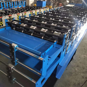 גליונות מכונת קירוי מכונת להכנת מכונת גלי, טרפז קירוי טרפז גליל להרכיב מכונה שכבות כפול פלדה מתכת - Product Image 2