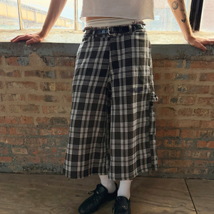 Custom De Hombre 14 Oz Denim Pants Plaid Printed Baggy <b>Jean</b> Denim Shorts High Quality <b>3</b>/<b>4</b> Capris Long Shorts Manufacturer - Product Image 3