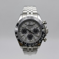 Montre chronographe de luxe pour homme personnalisable SEILOCE, avec aiguilles lumineuses, verre saphir, mouvement VK63