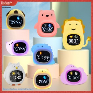 Tùy Chỉnh Âm Thanh Nhạc Chuông Sạc Phòng Ngủ Cạnh Giường Ngủ Kid Trẻ Em Trẻ Em LED Thông Minh Thức Dậy Ánh Sáng Mặt Trời Mọc Kỹ Thuật Số Bàn Bảng Đồng Hồ Báo Thức - Product Image 2