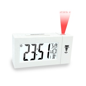 Proyector <span class=keywords><strong>Digital</strong></span> de rotación <span class=keywords><strong>LCD</strong></span>, reloj despertador de proyección, pantalla de techo, mesa de escritorio de 12/24 H, reloj de temperatura para dormitorios - Product Image 3