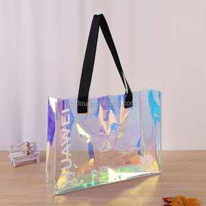 Trendy Style Fashion PVC Material <strong>Glitter</strong> Jelly Bag Japan Style Fashion Holographic clear Pvc <strong>Handbags</strong> - Product Image 6