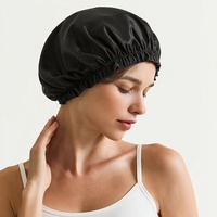 Grand bonnet de sommeil en soie satinée avec LOGO personnalisé enveloppe en soie satinée double couche pour dormir double couche