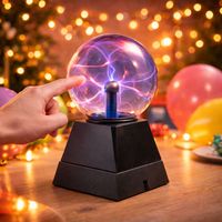 Lampe Plasma Sphérique Intérieure à Commande Tactile Attrayante pour Décoration de Chambre d'Adolescent, Cadeaux, Fournitures de Fête Thématique, Décoration de Comptoir Domestique
