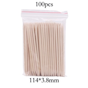 ไม้ส้มสำหรับดันหนังกำพร้า ปลายแหลมสองด้าน ขนาด 11.4 ซม. จำนวน 100 ชิ้น สำหรับทำเล็บและตกแต่งเล็บ บรรจุในถุง - Product Image 4