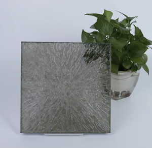 Panneau de verre décoratif gaufré à motif gris, texture premium pour cloisons intérieures, meubles et décoration de portes - Product Image 6