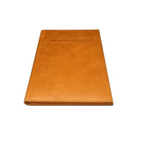Couverture de menu en cuir personnalisée en gros couverture de menu de haute qualité dossier de facture de vin de restaurant caisse enregistreuse conception personnalisée personnalisée