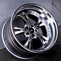 Jantes forgées sur mesure ROC 2/3 pièces 5x114.3 chromées à lèvre profonde 17-24 pouces Cerberus 2, jantes 5 branches 3 ou 2 pièces forgées