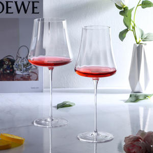 <span class=keywords><strong>Bordeaux</strong></span> de conception moderne pour les verres à vin Gobelets en cristal clair côtelés fins personnalisés pour vin rouge Champagne personnalisé - Product Image 5
