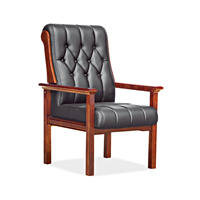 Chaise de bureau moderne en cuir avec cadre en nylon, hauteur réglable, coussin coulissant pour atelier, chambre, réception, conférence