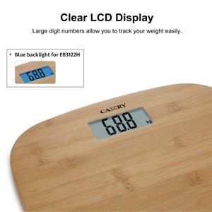पर्यावरण के अनुकूल प्राकृतिक बांस डिजिटल बॉडी वजन पैमाने 180 किलोग्राम 400lb स्लिम डिजाइन उच्च परिशुद्धता उपकरण - Product Image 4