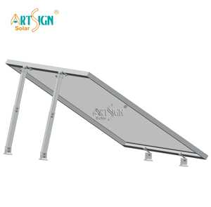 <span class=keywords><strong>Kit</strong></span> de montage <span class=keywords><strong>solaire</strong></span> en aluminium réglable en hauteur et en angle d'inclinaison sans pince pour un montage rapide et facile sur toit plat ou en métal - Product Image 2