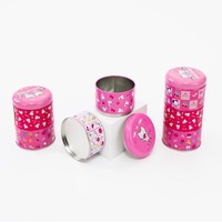 Récipient réutilisable en étain à impression personnalisée très vendu Boîte à biscuits en étain pour le stockage de boîtes à gâteaux Boîte cadeau ronde en métal de qualité alimentaire