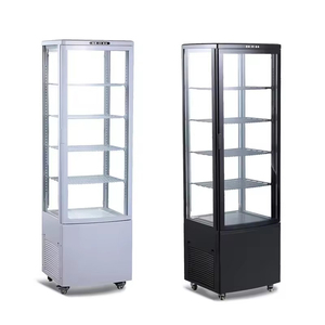 <span class=keywords><strong>Vitrine</strong></span> <span class=keywords><strong>réfrigérée</strong></span> verticale avec portes en verre et étagères réglables, <span class=keywords><strong>mobile</strong></span>, à plusieurs niveaux, pour usage commercial - Product Image 1