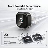 Mini Adaptador Inalámbrico 2 en 1 para Carplay y Android Auto, Mirror Link, WiFi de Doble Banda, BT5.2, 1 Año de Garantía