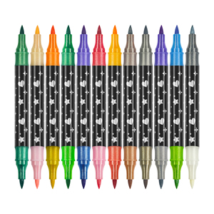 Penna <span class=keywords><strong>Glitter</strong></span> a Doppia Punta e Doppio Colore con Logo Personalizzato all'Ingrosso, Evidenziatore Scintillante per Journaling e Ufficio - Product Image 2