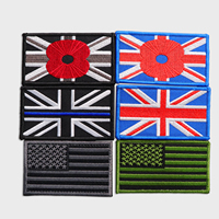 Lot mixte de patchs brodés du fabricant motif drapeau américain couleurs personnalisées patchs brodés à repasser