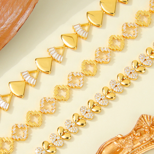 New Design Fashion Zircon <b>Bracelet</b> 21k <b>Gold</b> Plated Dubai Elegant Exquisite Lucky <b>Bracelets</b> for Women Event Party Jewelry - Product Image 6